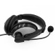 Ακουστικά Stereo Media-Tech TURDUS PRO MT3603 με Διπλό Κονέκτορα 3.5mm και Ρυθμιζόμενο Μικρόφωνο. Μαύρο