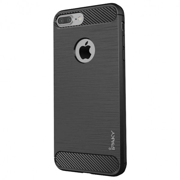 iPaky Slim Carbon Flexible Cover TPU Case for iPhone 8 Plus / 7 Plus grey