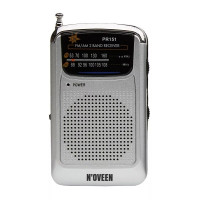 Φορητό Ραδιόφωνο N'oveen PR151 AM/FM, με Hands Free 3.5mm,με Λειτουργία Μπαταρίας 2 x 1,5V AAA Ασημί
