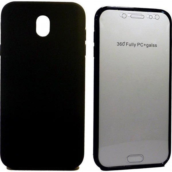 Θήκη Σιλικόνης Full Cover Για Samsung Galaxy A5 2017 Μαύρο με περιμετρικά μαύρο