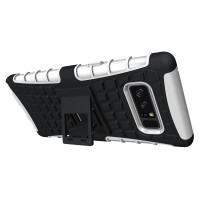 Kickstand Case Rugged Durable PC + TPU Cover for Samsung Galaxy Note 8 N950 white