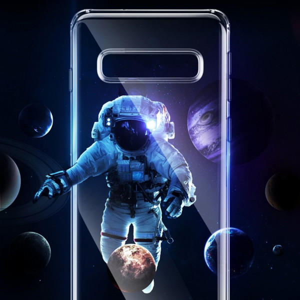 Baseus Simple Series Case Transparent Gel TPU Cover for Samsung Galaxy S10 Plus transparent (ARSAS10P-02)