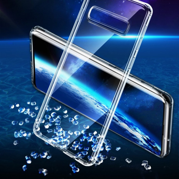 Baseus Simple Series Case Transparent Gel TPU Cover for Samsung Galaxy S10 Plus transparent (ARSAS10P-02)