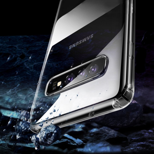 Baseus Simple Series Case Transparent Gel TPU Cover for Samsung Galaxy S10 Plus transparent (ARSAS10P-02)