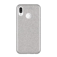 Back Cover Σιλικόνης με Glitter Για  Xiaomi Redmi Note 7/7 Pro  Ασημί