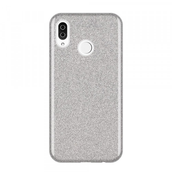 Back Cover Σιλικόνης με Glitter Για  Xiaomi Redmi Note 7/7 Pro  Ασημί