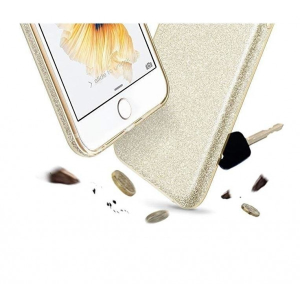 Back Cover Σιλικόνης με Glitter Για  Xiaomi Redmi Note 7/7 Pro  Ασημί