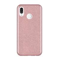 Back Cover Σιλικόνης με Glitter Για Xiaomi Redmi Note 7/7 Pro Ροζ