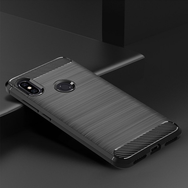 Θήκη Rugged Carbon TPU Xiaomi Redmi Note 6 Pro Μαύρη
