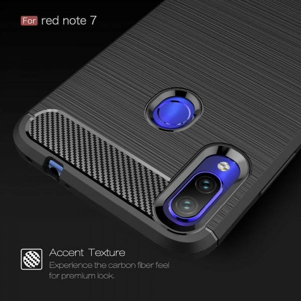 Θήκη Σιλικόνης Carbon Για Xiaomi Redmi Note 7/7 Pro Μαύρη