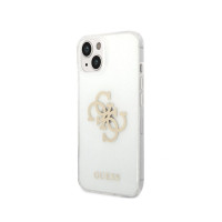 Guess TPU Big 4G Logo Full Glitter Case for iPhone 14 Plus Διάφανη