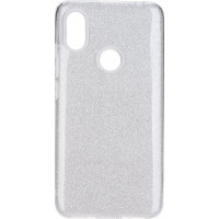 Back Cover Σιλικόνης με Glitter Για Xiaomi Redmi 7 Ασημί