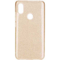 Back Cover Σιλικόνης με Glitter Για Xiaomi Redmi 7 Χρυσή