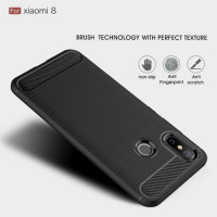 Θήκη Σιλικόνης  Carbon Για Xiaomi Mi 8 Μαύρη