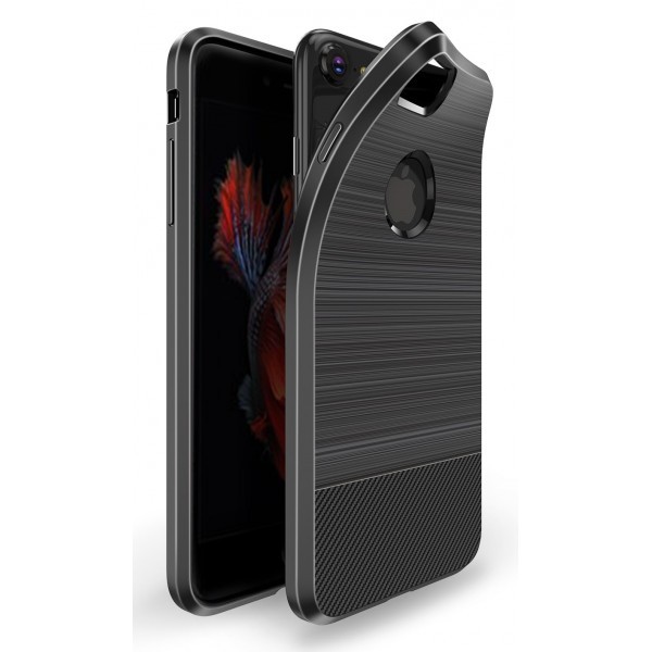 Θήκη Σιλικόνης  Carbon Για Xiaomi Mi 8 Lite Μαύρη