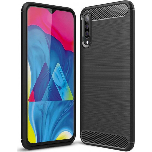 Θήκη Σιλικόνης  Carbon Για Samsung Galaxy A50 Μαύρη