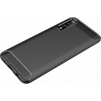 Θήκη Σιλικόνης  Carbon Για Samsung Galaxy A50 Μαύρη