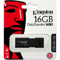 Usb Stick 3.1 16GB Kingston DataTraveler 100 - Μαύρο