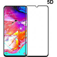 Full Face Tempered glass / Αντιχαρακτικό Γυαλί Πλήρους Οθόνης 5D - 9H Για Samsung Galaxy A70 Μαύρο
