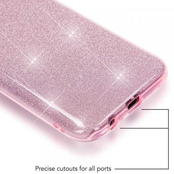 Glitter 3in1 case Για Samsung Galaxy A50 Ροζ