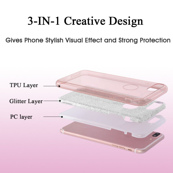 Glitter 3in1 case Για Samsung Galaxy A50 Ροζ
