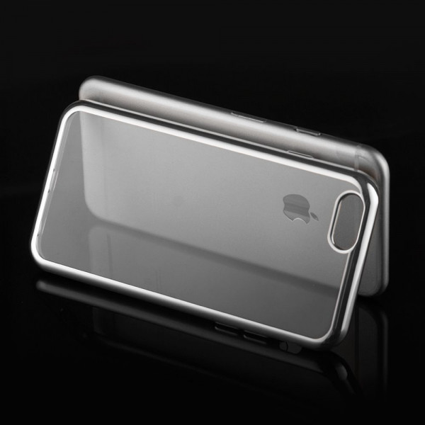 Θήκη Σιλικόνης Metalic Slim Για iPhone 6/6S Plus silver
