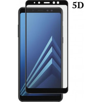 Full Face Tempered glass / Αντιχαρακτικό Γυαλί Πλήρους Οθόνης 5D - 9H Για Samsung Galaxy A5 2018/A8 2018 Μαύρο