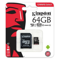 KINGSTON CANVAS SELECT MICROSDXC 64GB CLASS10 UHS-I 80MB / S SDCS / 64GB