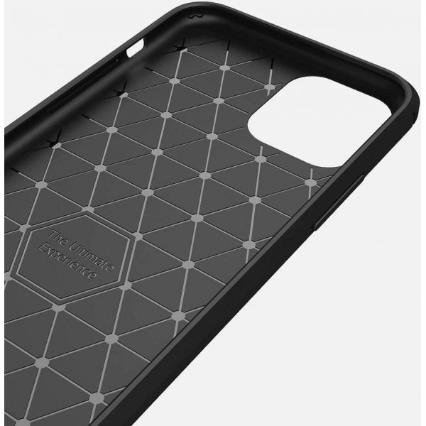 Θήκη Σιλικόνης Carbon Για Apple iPhone 11 Pro Μαύρη