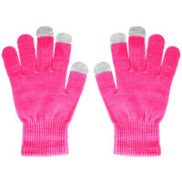 GLOVES FOR TOUCH SCREENS PINK MEDIUM SIZE
