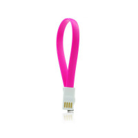 Βραχιόλι Καλώδιο USB σε Micro USB Ροζ 20cm