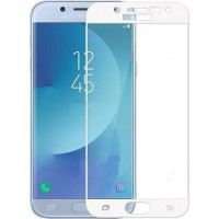 Full Face Tempered glass / Αντιχαρακτικό Γυαλί Πλήρους Οθόνης 5D - 9H Για Samsung Galaxy J3 (2017) Άσπρο