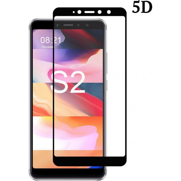 Full Face Tempered glass / Αντιχαρακτικό Γυαλί Πλήρους Οθόνης 5D - 9H Για Xiaomi Redmi S2 Μαύρο