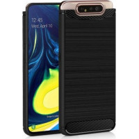 Θήκη Σιλικόνης  Carbon Για Samsung Galaxy A80/A90 Μαύρη