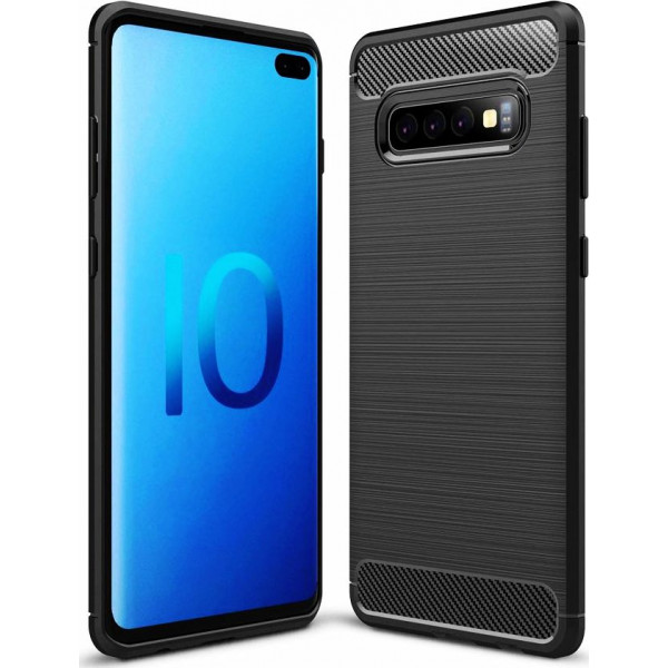 Θήκη Σιλικόνης Carbon Για Samsung Galaxy S10 Plus Μαύρη