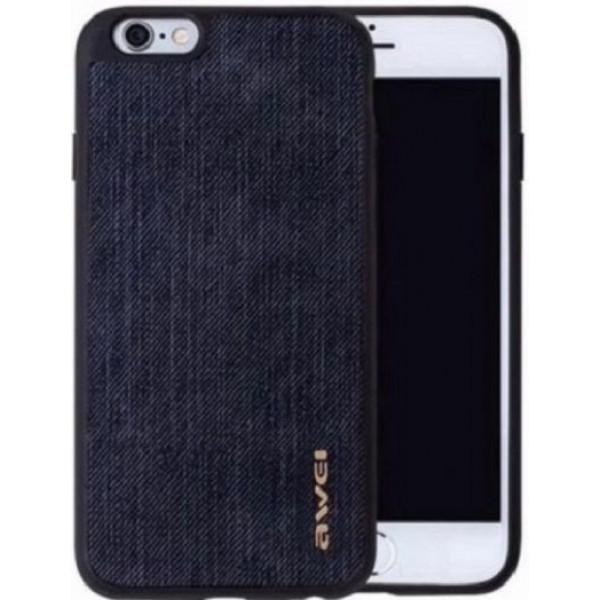 iPhone 7 4.7 inch Awei FB-7S TPU Back Cover Case Jeans Black (Awei)