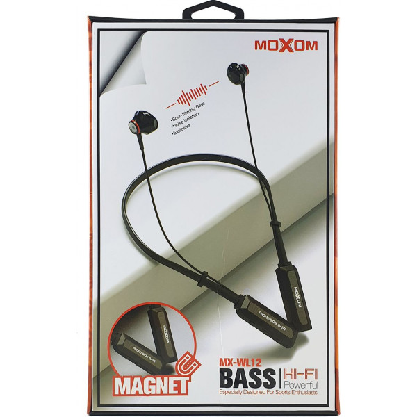Ακουστικά Bluetooth Άθλησης Magnetic Moxom MX-WL12