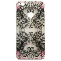 Huawei P8 Lite (2017) / P9 Lite Silicone Back Cover Case Flower Hearts Design (oem)