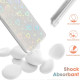 MAXIMUS Case Glitter Silicone Crystal Clear Cute Holographic Heart for Samsung S21 FE Transparent 