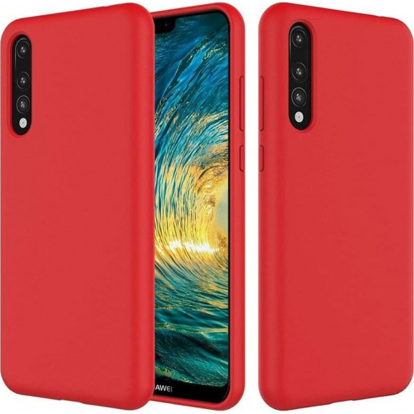 Θήκη Σιλικόνης Για Huawei P20 Pro Κόκκινη