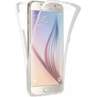 Θήκη Σιλικόνης Full Cover Για Samsung Galaxy S6 Edge Διάφανη