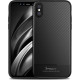 iPaky Carbon Fiber flexible cover TPU case for iPhone XS Max black