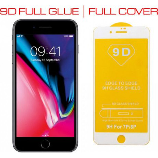 TEMPERED GLASS IPHONE 8/7 PLUS 5.5"9H 0.25mm SPECIAL WHITE IDOL