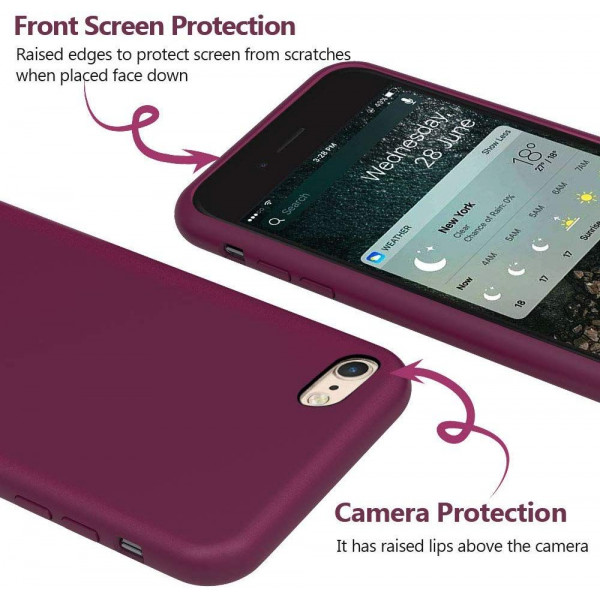Θήκη Σιλικόνης Microfiber Για iPhone 6/6S burgundy