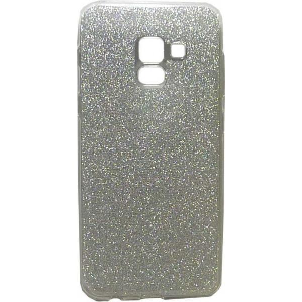 Back Cover Σιλικόνης με Glitter Για Samsung Galaxy A5 2018 / A8 (2018) Ασημί