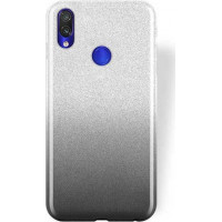 Back Cover Σιλικόνης με Glitter Για Huawei Y6 2019/Honor 8A Smoked
