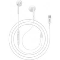 Hands Free Hoco L10 Earphones Stereo Type-C Λευκά με Μικρόφωνο και Πλήκτρο Λειτουργίας