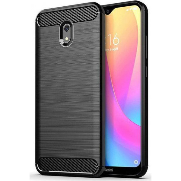 Θήκη Σιλικόνης Carbon Για Xiaomi Redmi 8/8A Μαύρη