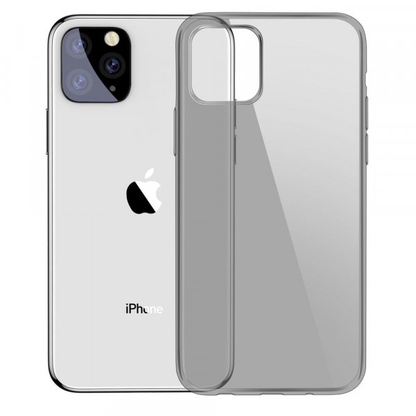 Baseus Simple Series Case Transparent Gel TPU Cover for iPhone 11 Pro Max black (ARAPIPH65S-01)