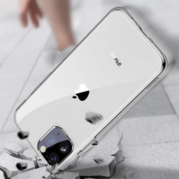 Baseus Simple Series Case Transparent Gel TPU Cover for iPhone 11 Pro Max black (ARAPIPH65S-01)